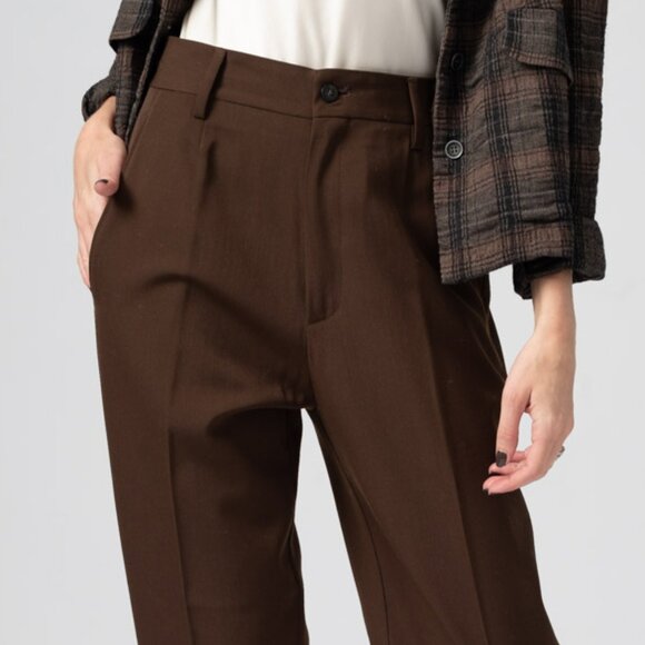 FORTE FORTE Wool Pant in Brown - Picture 4 of 4